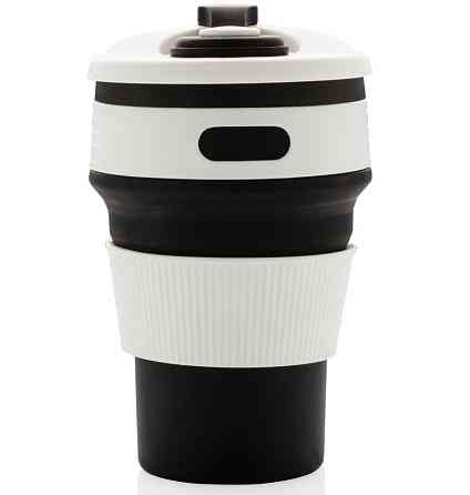 Чашка складна силіконова Collapsible 5332 350мл, чорна Винница