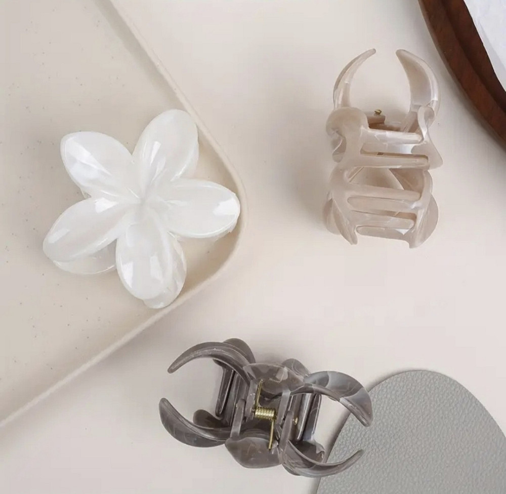 Заколка-крабік квітка Капучіно Смела - изображение 4