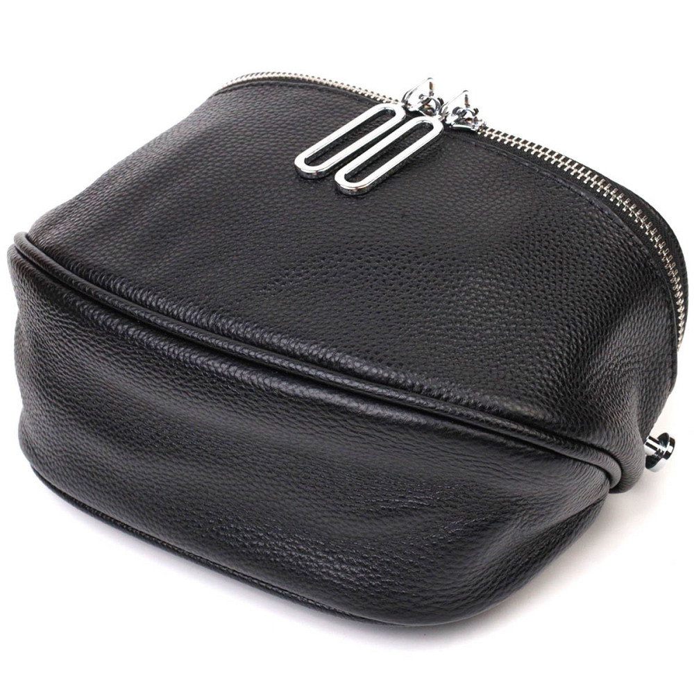 Оригинальная женская сумка через плечо из натуральной кожи 22122 Vintage Черная Киев - изображение 5