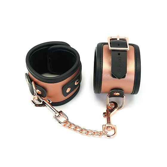 Наручники Liebe Seele Rose Gold Memory Wrist Cuff, натуральна шкіра, золото рожеве Sex Aura Київ