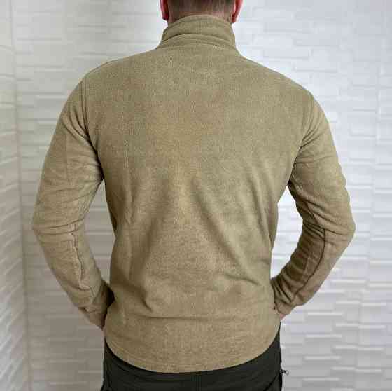 Тактична чоловіча флісова кофта реглан Bikatex Пісок, XL Вінниця