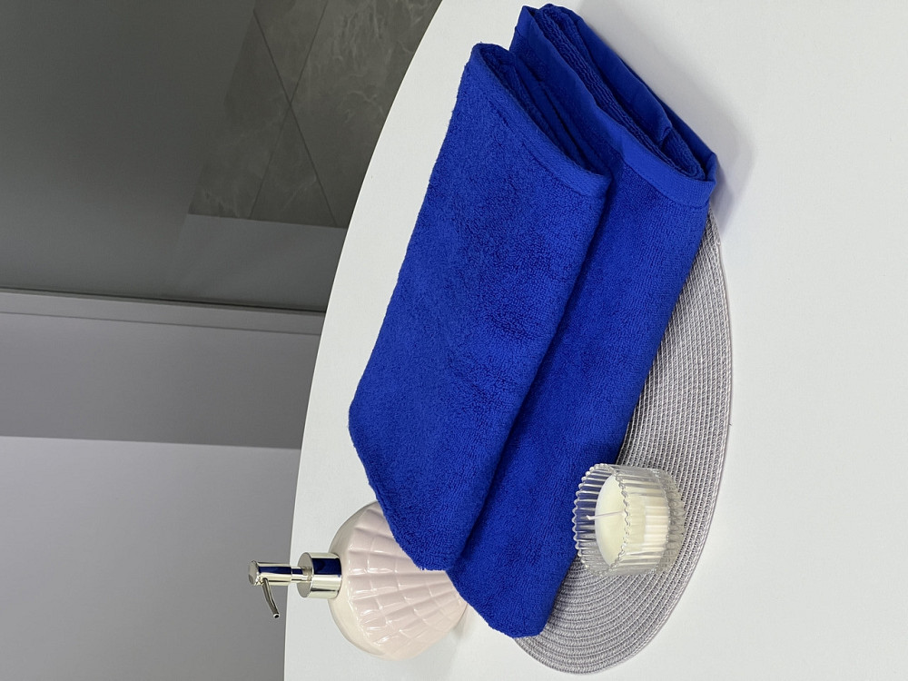Комплект махровых полотенец Ideal Textile 2 шт (50х90см + 70х140см) (56860378) Синий Черновцы - изображение 4