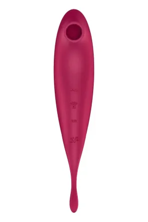Смарт-вибратор для клитора с вакуумной стимуляцией Satisfyer Twirling Pro+ dark red Львов