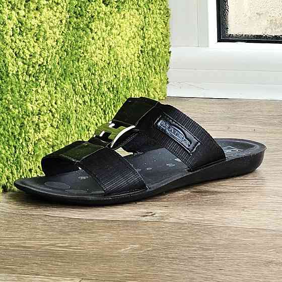 Чёрные Мужские Шлёпанцы Тапочки Тканевые Сланцы (размеры: 40,41,42,43,44,45) Днепр