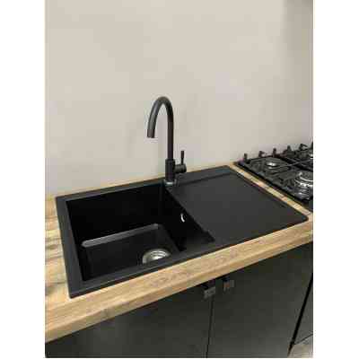 Мойка кухонная Adamant Horizon чорний + змішувач (1824296911503) Вінниця