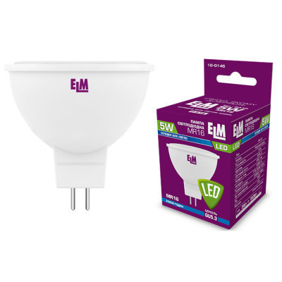 Лампочка ELM MR16 5W PA10S GU5.3 4000K (18-0146.) Вінниця - фото 1