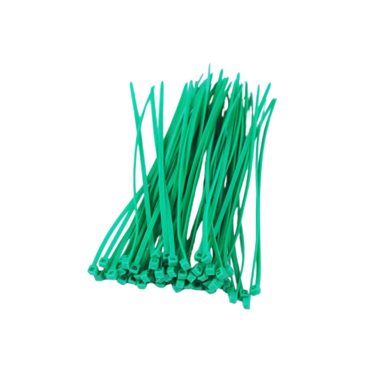 Хомуты стяжки пластиковые, кабельные 1000 шт в упаковке, хозяйственные 3х100 мм цвет зелёный Каменец-Подольский