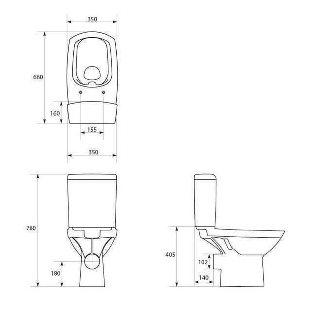 Компакт Cersanit 559 CARINA CLEAN ON 011 3/5л. нижн., гориз., компл. с сид.LIFT Киев - изображение 3
