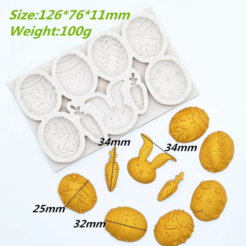 Силиконовый молд пасхальный яйца кролик универсальная форма для декора и изделий Киев - изображение 6