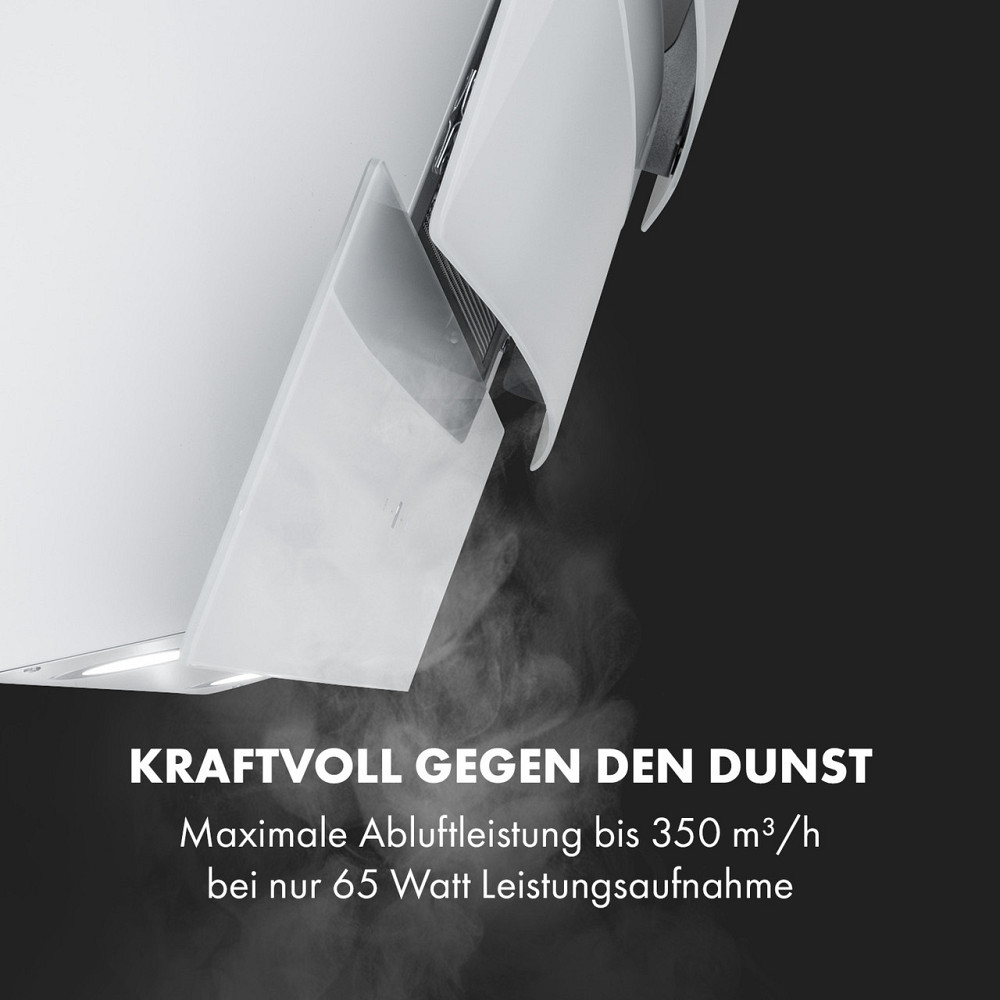 Витяжка Antonia без голови 90 см 350 м3/год сенсорна панель керування EEC B скло біле 90 см 
             Білий Рівне - фото 5