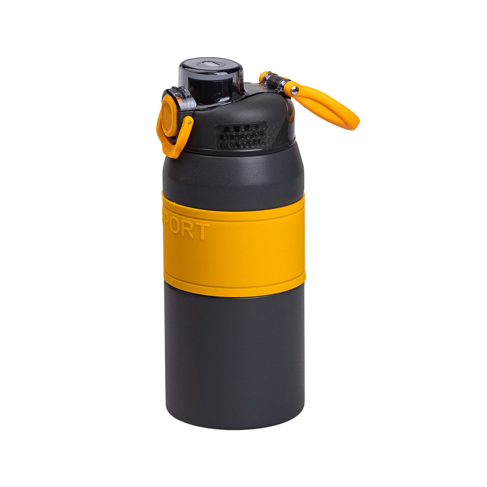 Термос Sport 600 мл чорний з нержавіючої сталі Київ - фото 4