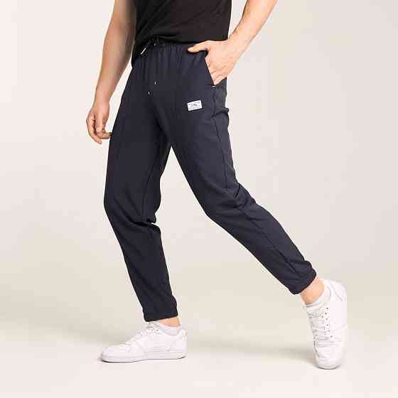 Мужские повседневные джоггеры. Темно-синие джоггеры летние с карманами Pobedov Savaya Киев