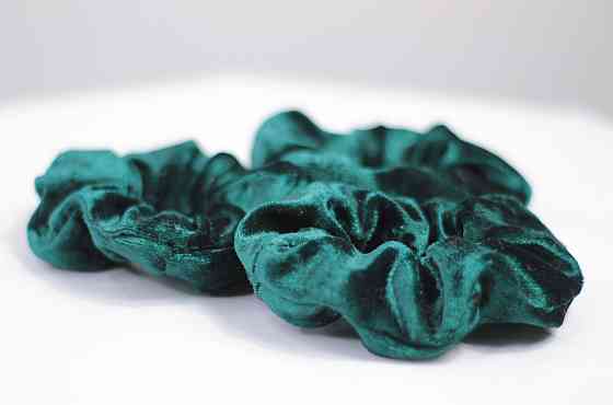 Гумка для волосся велюрова Зелений Харків