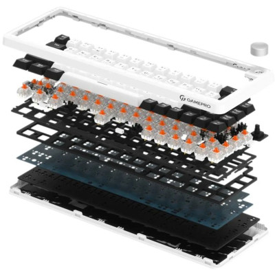 Клавіатура GamePro Asgard Valhalla MK210W Pro 65 RGB Wireless/Bluetooth/USB White (MK210W Pro) Вінниця - фото 10