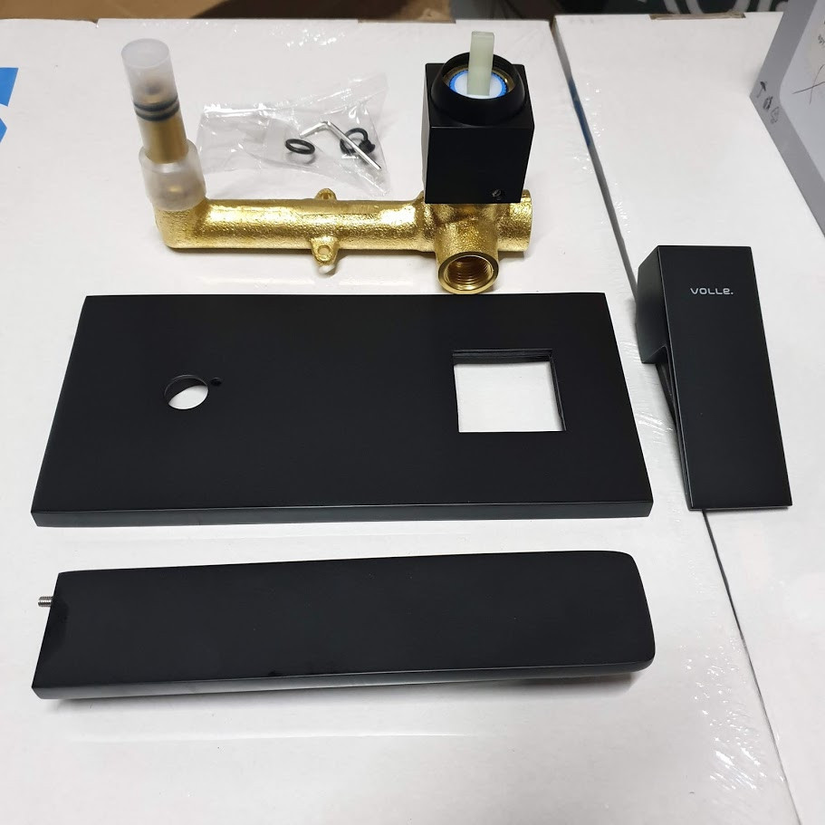 Змішувач для раковини настінний VOLLE LEON de la noche чорний/матовий 1511.010304 Київ - фото 3