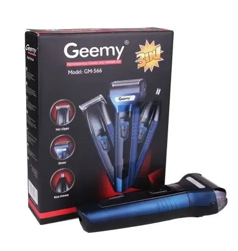 Мужской набор Geemy GM-566 3 в 1 для ухода за волосами, бородой, триммер для носа, бритва Коломыя - изображение 3