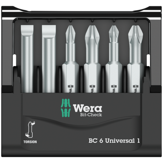 Набір біт РН,PZ,SL 6шт. Wera Bit-Check 6 Universal 1 0505474001 Одеса