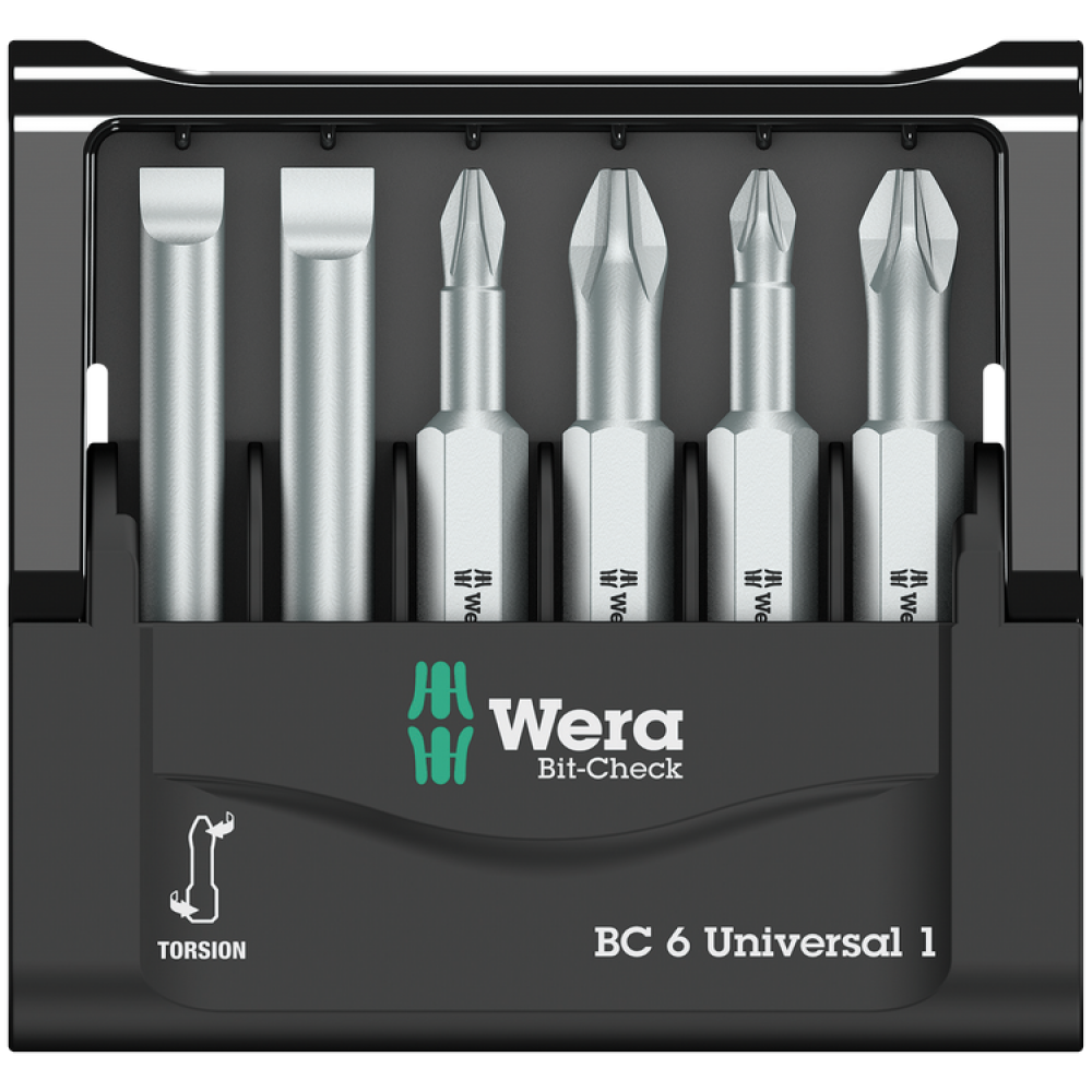 Набір біт РН,PZ,SL 6шт. Wera Bit-Check 6 Universal 1 0505474001 Одеса - фото 2