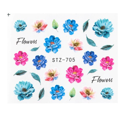 Слайдеры для ногтей цветки - размер стикера 6*5см, инструкция по применению есть в описании товара Киев - изображение 1