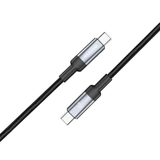 Кабель Brevia Type-C to Type-C 100W 1,2м, чорний box (57120BCCC1) Львів