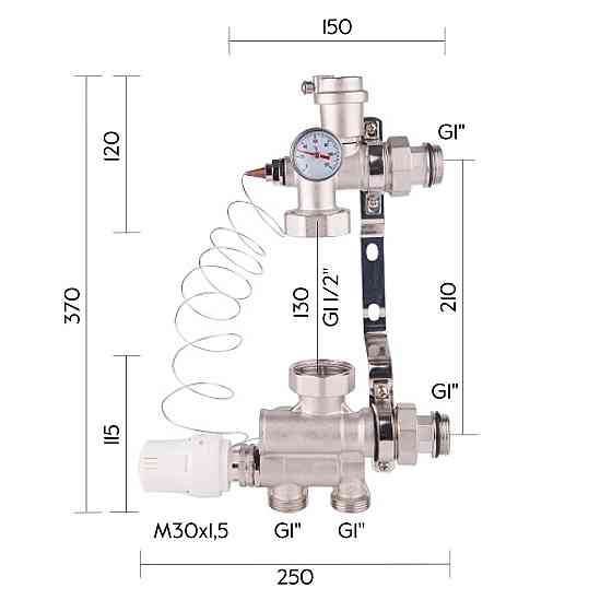 Змішувальна група Thermo Alliance Standart 1" SF007W25 Київ