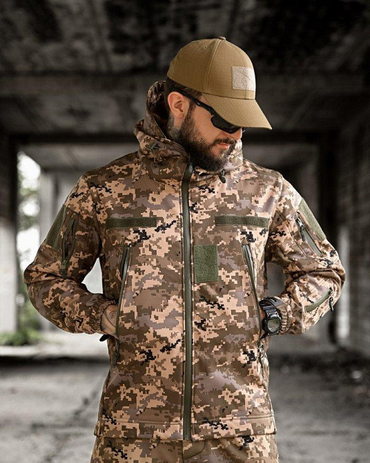 Тактический костюм софтшел  пиксель aura ВТ0478 Одесса - изображение 4