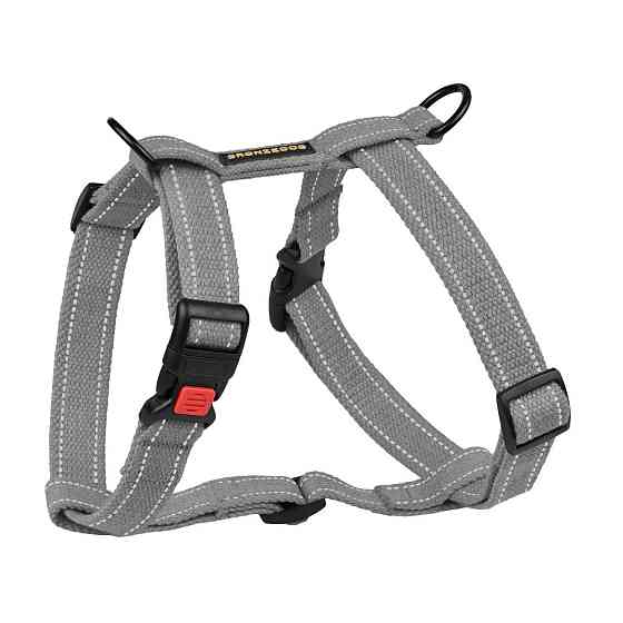Анатомічна Шлейка для Собак Н образна Котонова Х/Б Брезент Сіра Одеса