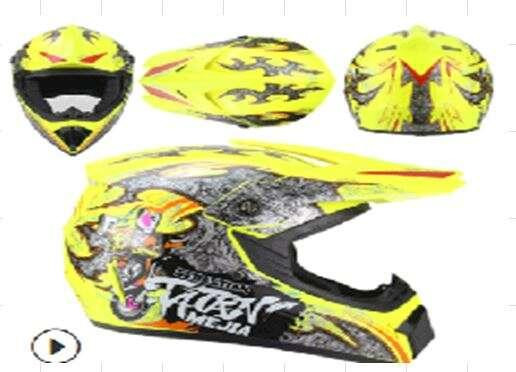 Шлем кроссовый (mod:225) (size:XL, YELOW DRAGON) Мукачево - изображение 1