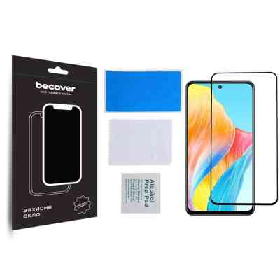 Стекло защитное BeCover Oppo A98 5G Black (709772) Винница