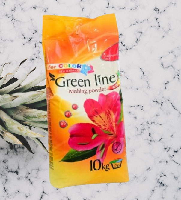 Пральний порошок Green Line 10 кг для кольорових речей Виноградів - фото 1