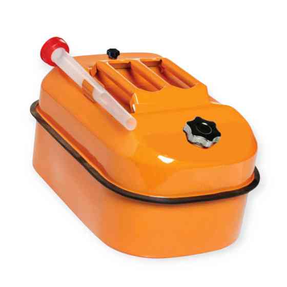 Канистра металлическая горизонтальная с лейкой 20л Мукачево