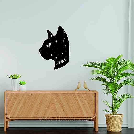 Декоративне настінне 3D Панно «Кіт» Декор на стіну з об'ємом Київ