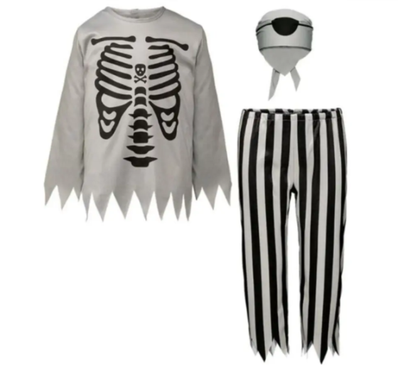 Костюм на Хелловін для хлопчика Пірат чорно-сірий M (7-10 років) Київ