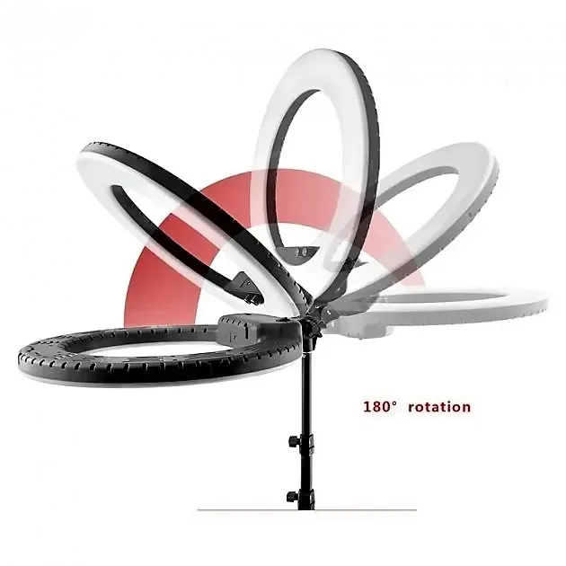 Кольцевая LED лампа RGB MJ38 38см 220V 1 крепл.тел USB + пульт Коломия - фото 5