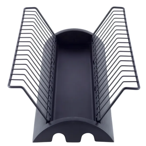 Сушарка для посуду 41,5*25,5*11,5см з піддоном хромована сталь чорний 0769C KAMILLE Житомир