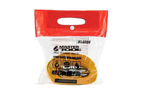 Трос буксировочный 5 м MASTERTOOL 4.5 т 5 м 60 мм полиэстер 81-0304 Ровно