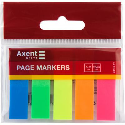 Стикер-закладка Axent Plastic bookmarks 5х12х45mm, 125шт (D2450-01) Винница - изображение 2