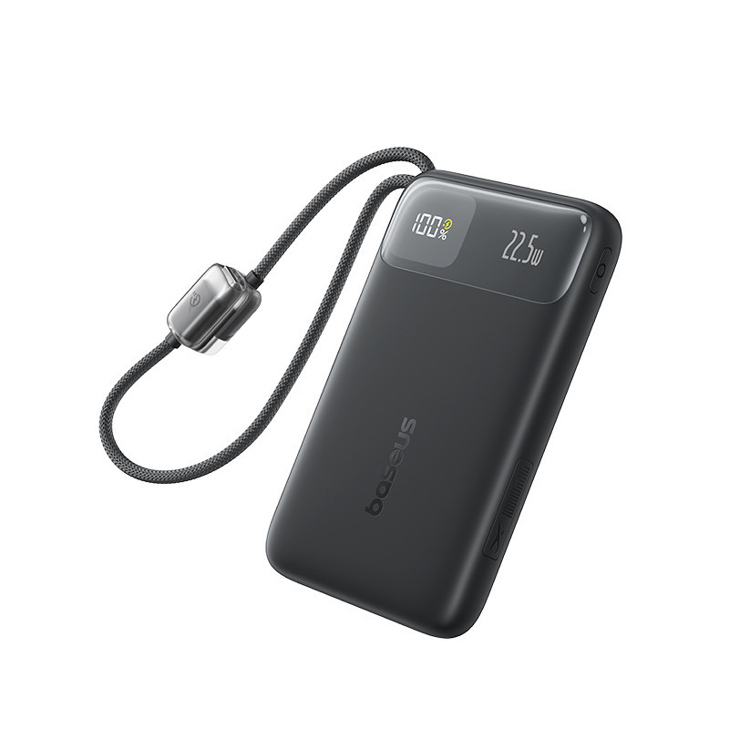Павербанк 10000 mAh Baseus EnerFill FC11 22.5W швидка зарядка цифровий дисплей вбудований кабель power bank повербанк Одеса - фото 3