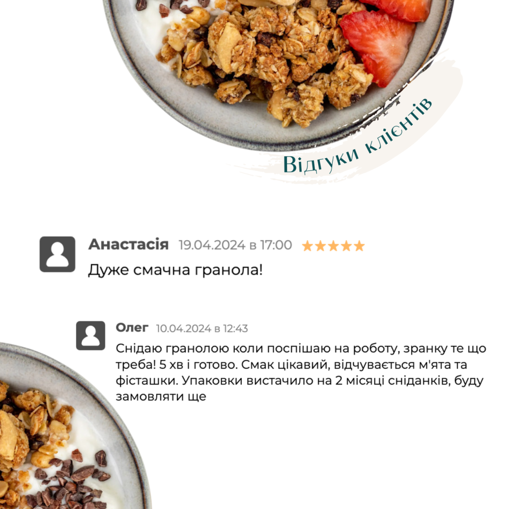 Набір граноли Mini Finik, 1 кг & Pistachio & Mint, 250 г у подарунок Gregory Mill Київ - фото 17