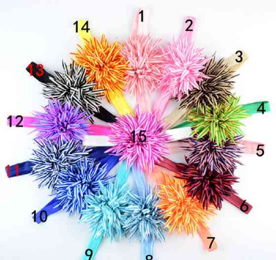 Пов'язка електрик дитяча з квіткою - розмір квітки близько 9 см, окружність 34-46см Київ