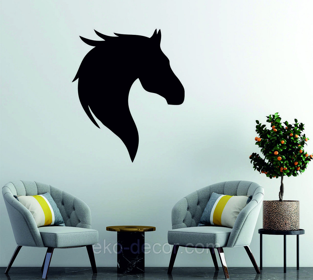 Декоративное настенное Панно «Лошадь», Декор на стену 70*58 см, Черный Киев - изображение 2