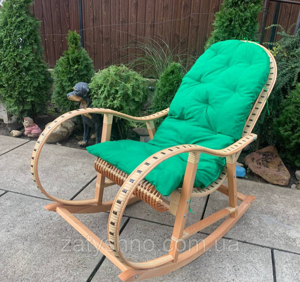 Комплект плетених меблів, крісло-гойдалка, столик Київ - фото 2