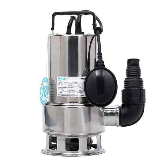 Насос дренажный садовый 0.75кВт Hmax 8.5м Qmax 200л/мин (часто 30мм, нерж) AQUATICA (773085) Ровно