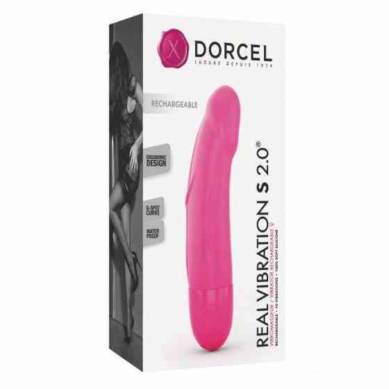 Вібратор Dorcel Real Vibration S Magenta 2.0, діаметр 3,7см, перезаряджається, для точки G Sex Aura Київ