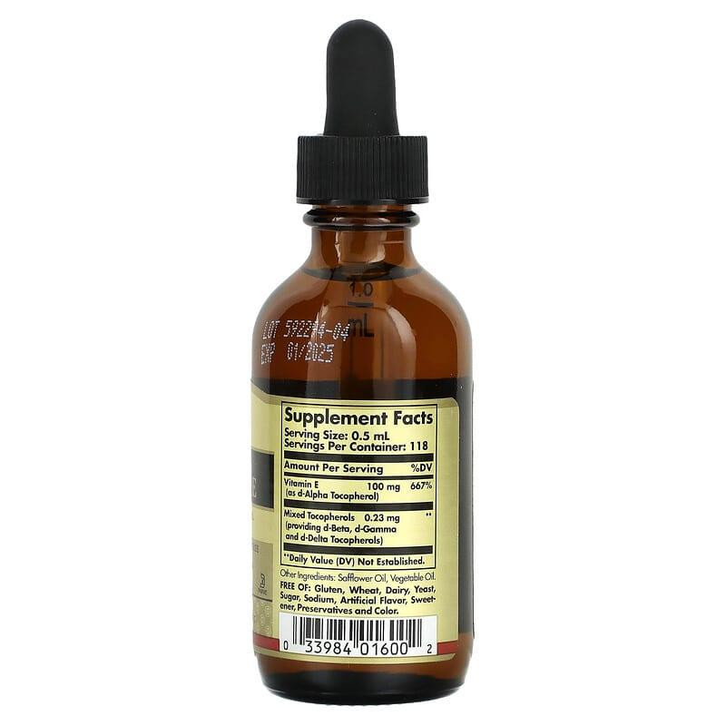 Витамин Е натуральный Solgar Liquid Vitamin E 59 мл Киев - изображение 2
