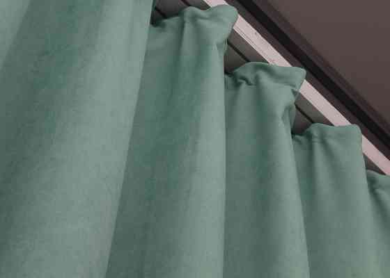 Комплект готовых штор VR-Textil Микровелюр Petek № 1508ш Мятный 150х290 см 2 шт (33-0383) Киев