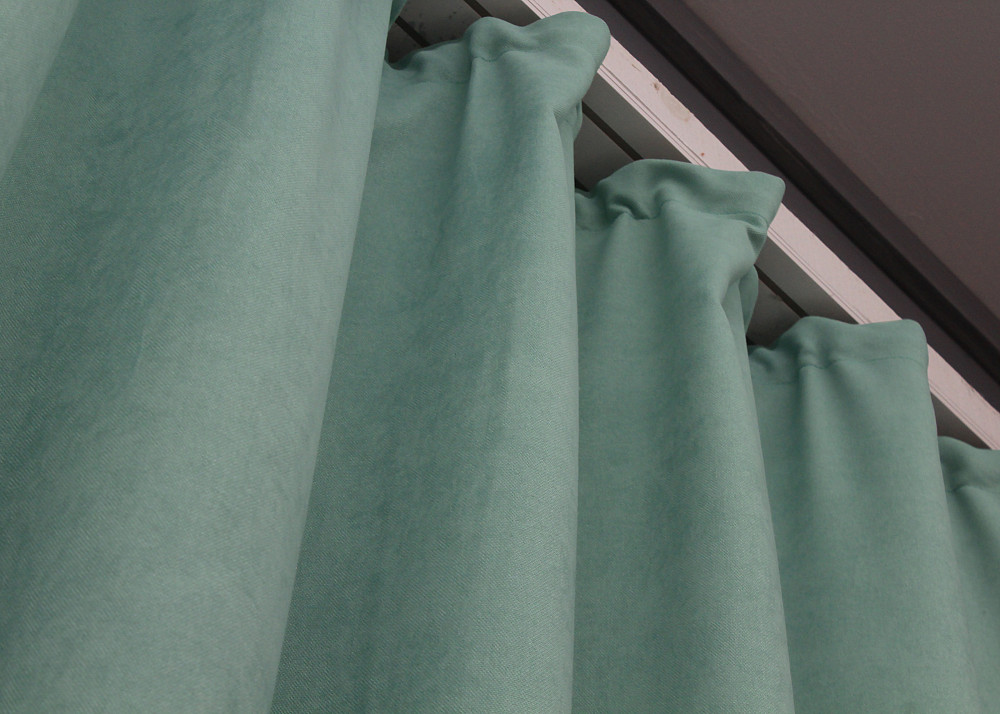 Комплект готовых штор VR-Textil Микровелюр Petek № 1508ш Мятный 150х290 см 2 шт (33-0383) Киев - изображение 6