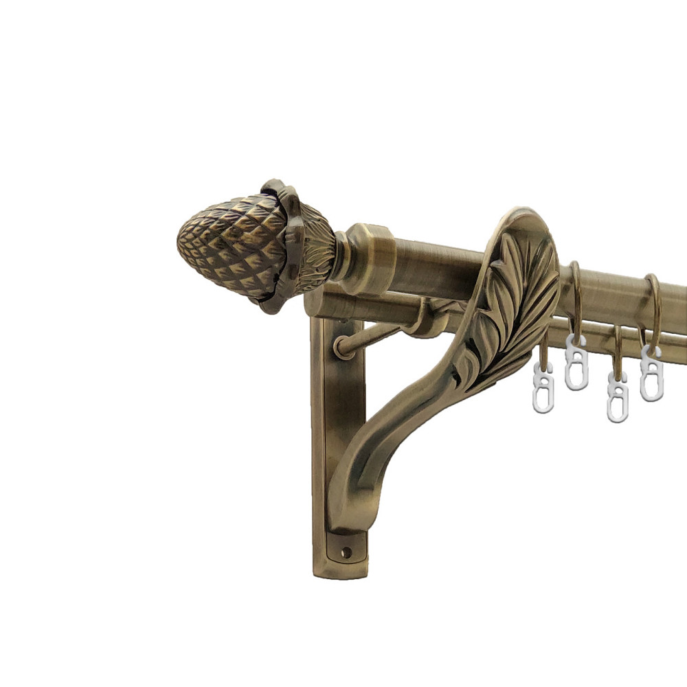 Карниз Orvit Цинара металевий дворядний ретро Антик 25\19 мм 300 см (4301729) Львів - фото 1