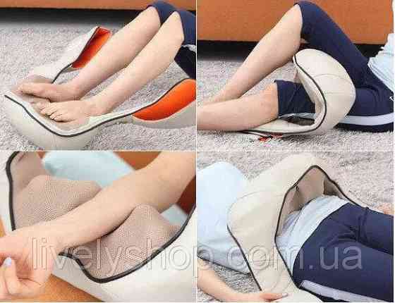 Шиацу массажер для шеи и спины 4 кнопки воротник 55W с функцией подогрева Винница