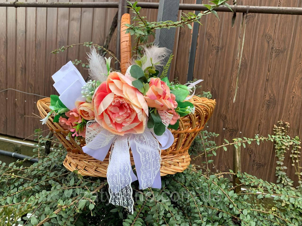 Кошик із прикрасою, плетений Київ - фото 2